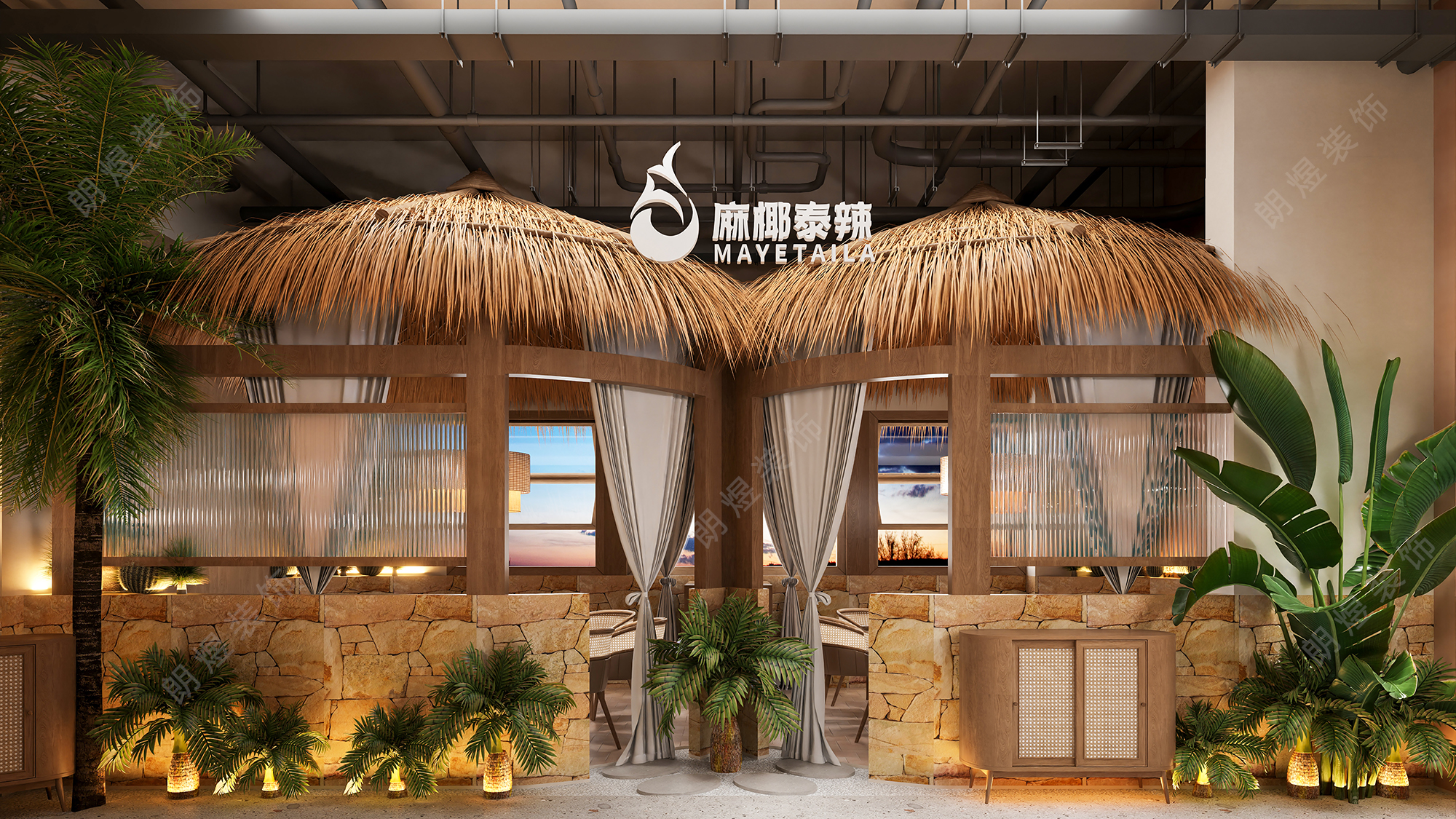 280平泰式火锅店装修效果图